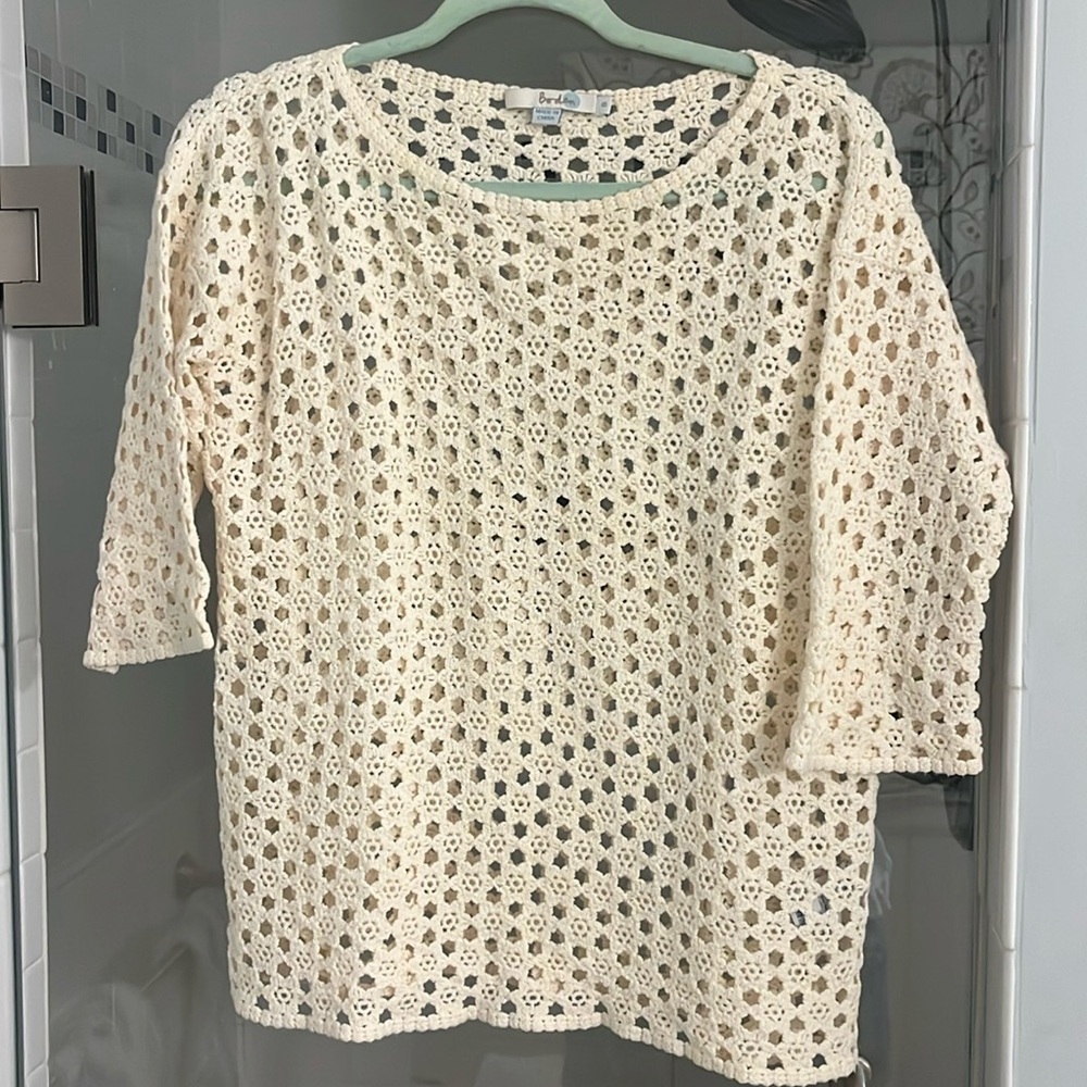 Boden crochet top size small